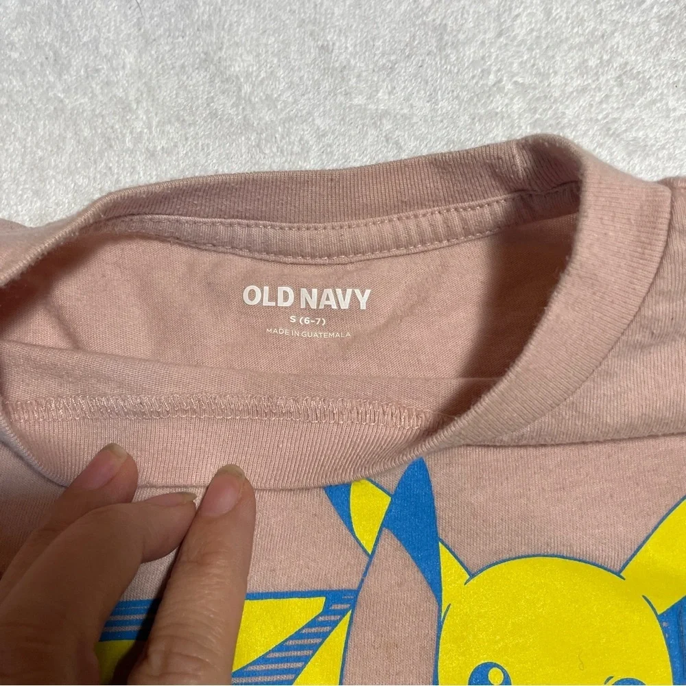 Old Navy Lot‎ Of 2 Pikachu Tee Gender Neutral Kids Size Small/medium Gray Pink